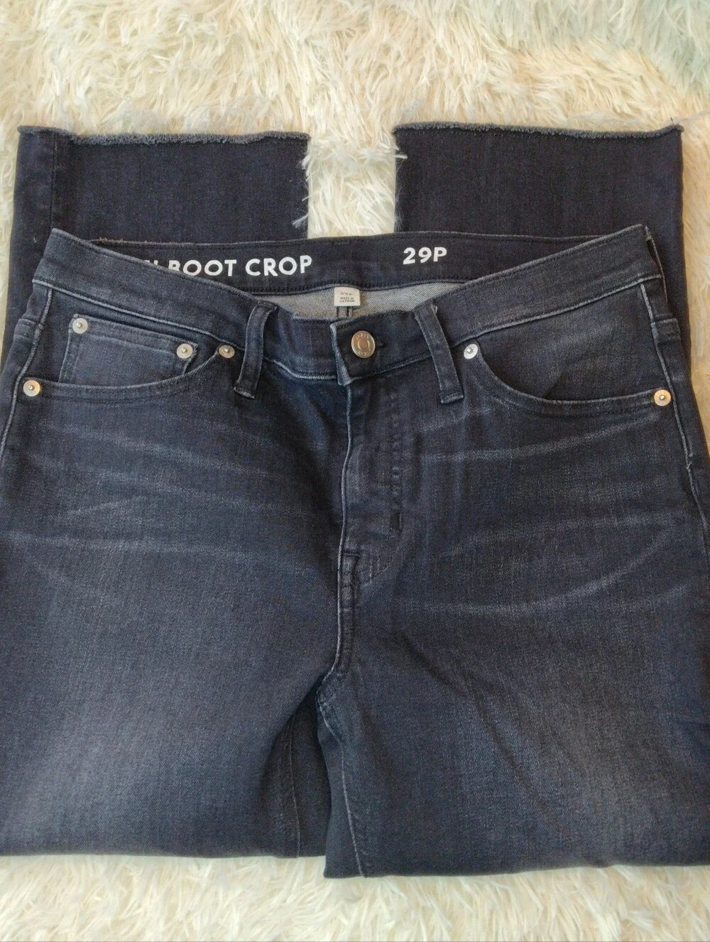 New J. Crew Demi Boot Crop Raw Hem Jeans Size 29P